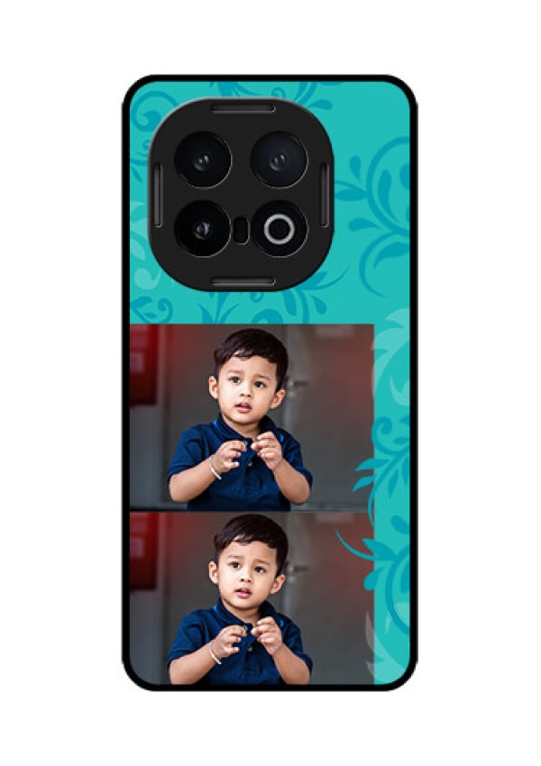 iQOO 13 5G Custom Glass Phone CaseWith Photo And Green Floral Design