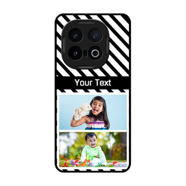 iQOO 13 5G Custom Glass Phone CaseBlack And White Stripes Design