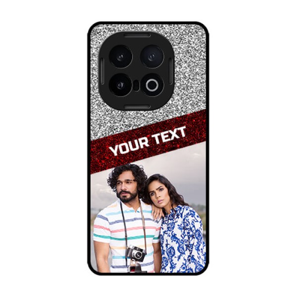 iQOO 13 5G Custom Glass Phone CaseImage Holder With Glitter Strip Design iQOO 13 5G Custom Glass Phone CaseImage Holder With Glitter Strip Design