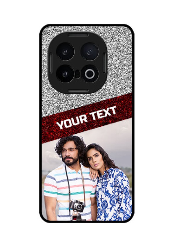 iQOO 13 5G Custom Glass Phone CaseImage Holder With Glitter Strip Design