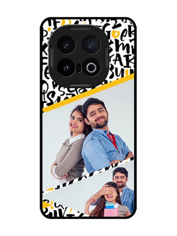 Custom iQOO 13 5G Custom Glass Phone CaseLetters Pattern Design
