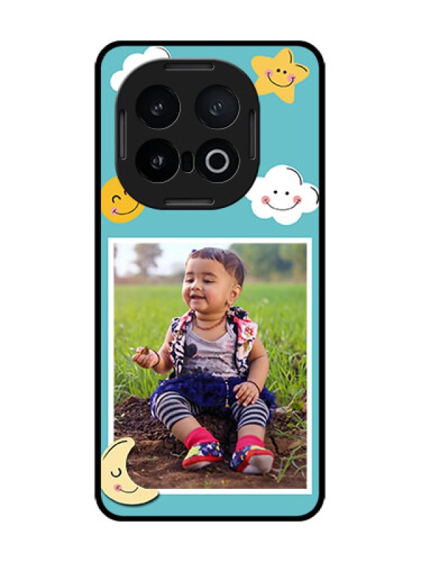 Custom iQOO 13 5G Custom Glass Phone CaseSmiley Kids Stars Design