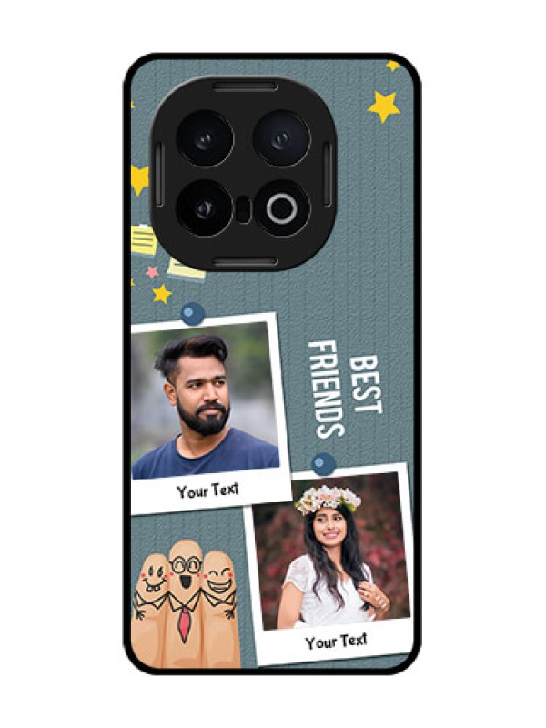 Custom iQOO 13 5G Custom Glass Phone CaseSticky Frames And Friendship Design