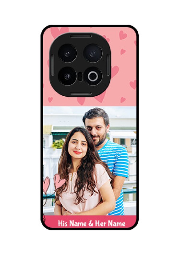iQOO 13 5G Custom Glass Phone CaseLove Design Peach Color