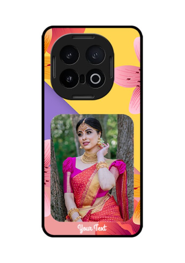 iQOO 13 5G Custom Glass Phone Case3 Image With Vintage Floral Design