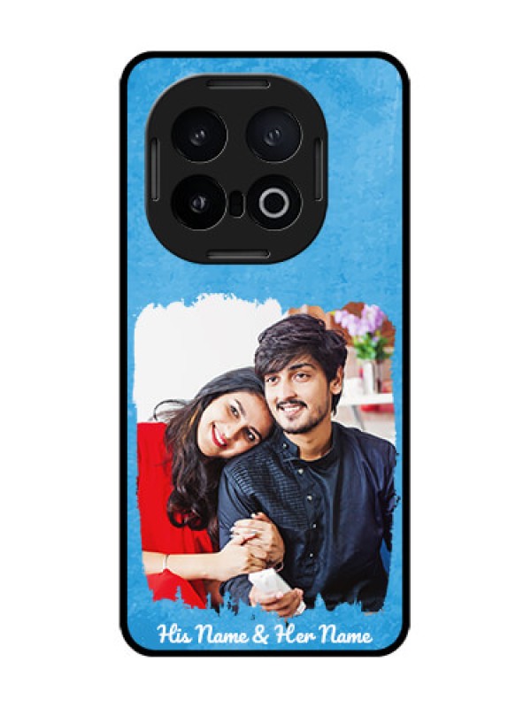 Custom iQOO 13 5G Custom Glass Phone Case - Blue Color Vintage Design