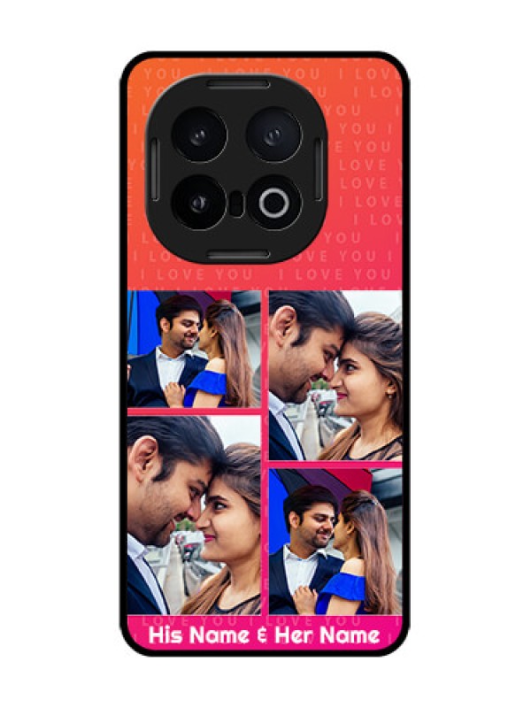 Custom iQOO 13 5G Custom Glass Phone CaseI Love You Pink Design