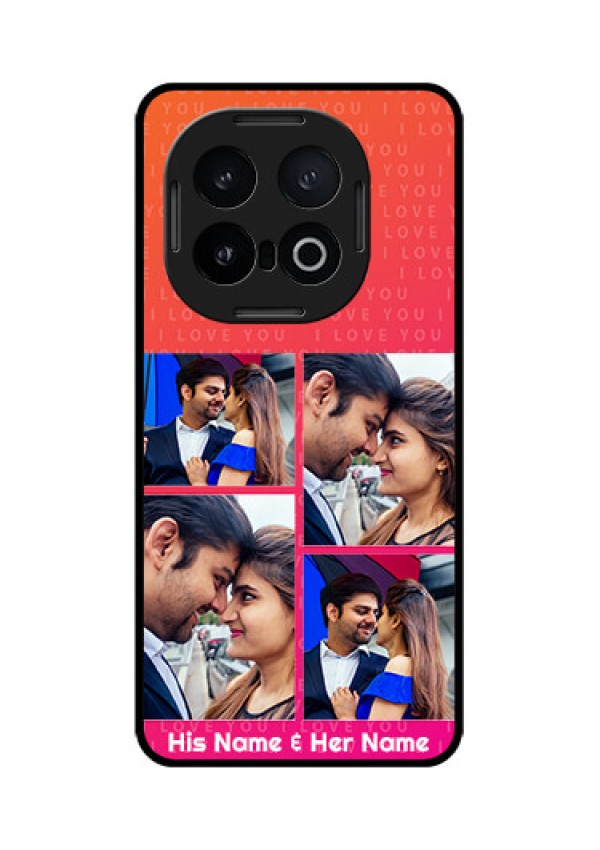iQOO 13 5G Custom Glass Phone CaseI Love You Pink Design