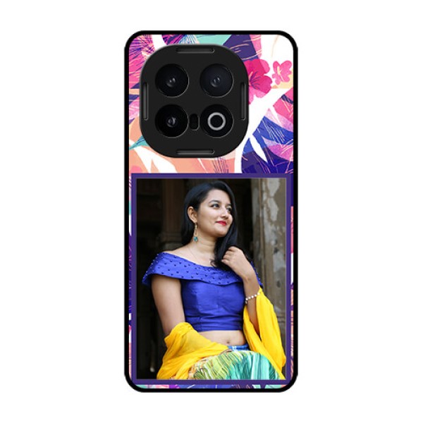 iQOO 13 5G Custom Glass Phone CaseAbstract Floral Design