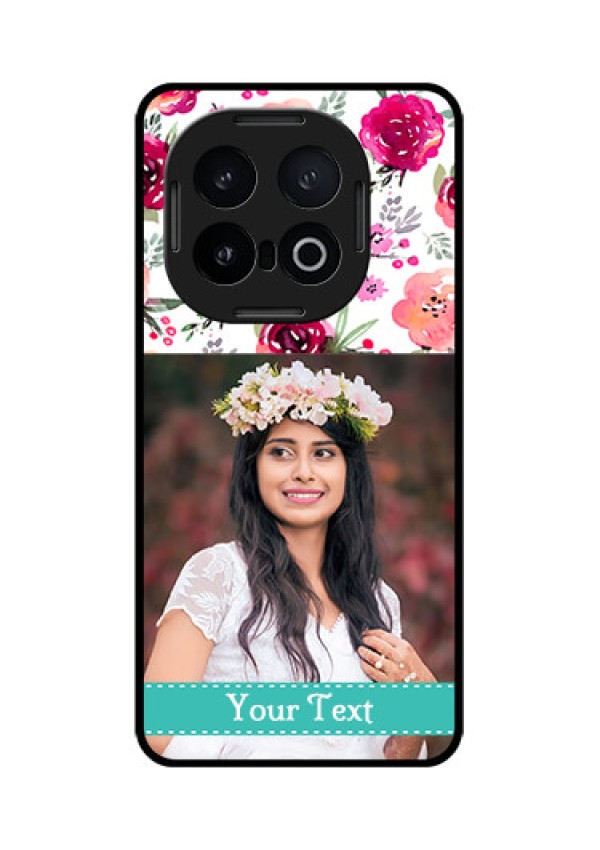 iQOO 13 5G Custom Glass Phone CaseWater Colors Floral Design