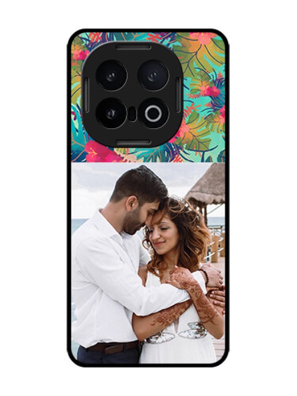 Custom iQOO 13 5G Custom Glass Phone CaseWatercolor Floral Design