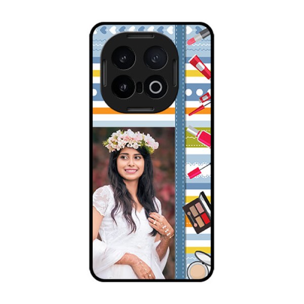 iQOO 13 5G Custom Glass Phone CaseMakeup Icons Design