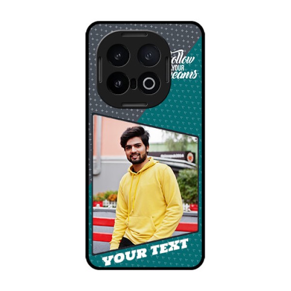 iQOO 13 5G Custom Glass Phone CaseBackground Pattern Design With Quote