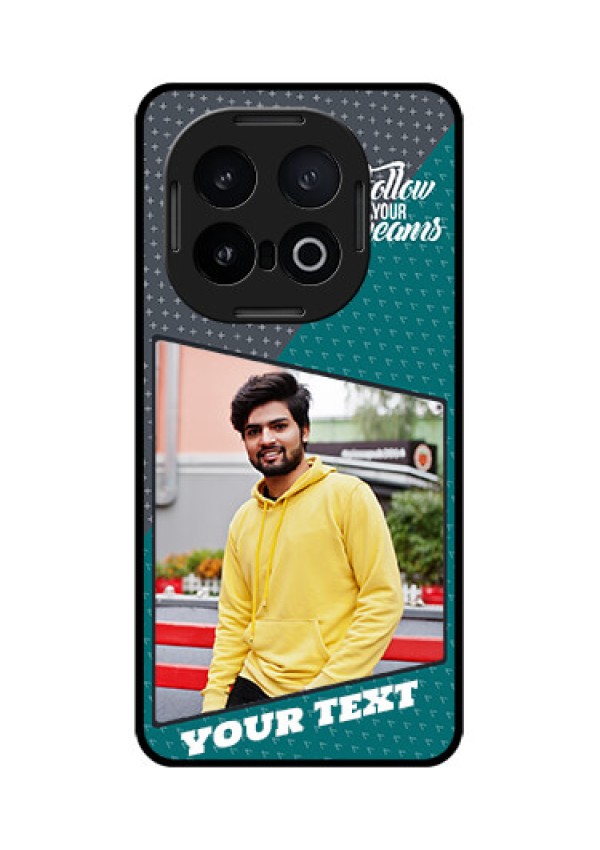 iQOO 13 5G Custom Glass Phone CaseBackground Pattern Design With Quote