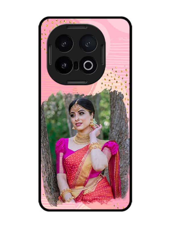 Custom iQOO 13 5G Custom Glass Phone CaseGold Glitter Splash Design