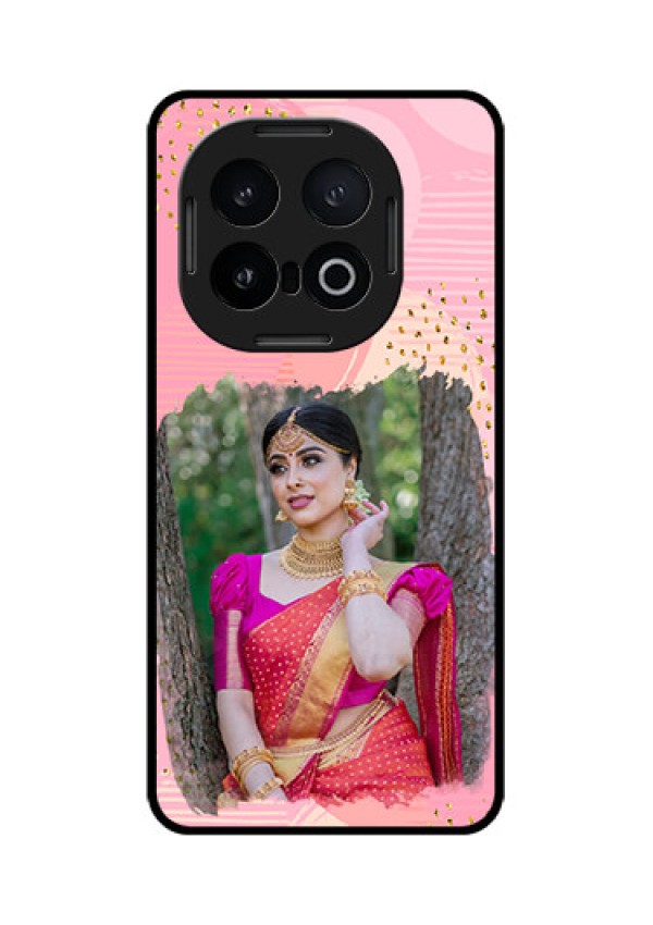 iQOO 13 5G Custom Glass Phone CaseGold Glitter Splash Design