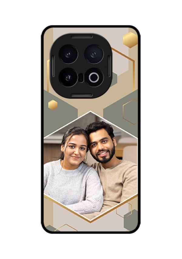 iQOO 13 5G Custom Glass Phone CaseStylish Hexagon Pattern Design