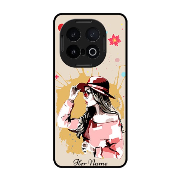 iQOO 13 5G Custom Glass Phone CaseWomen With Pink Hat Design iQOO 13 5G Custom Glass Phone CaseWomen With Pink Hat Design