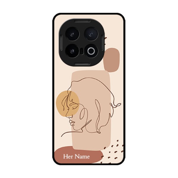 iQOO 13 5G Custom Glass Phone CaseCalm Woman Line Art Design iQOO 13 5G Custom Glass Phone CaseCalm Woman Line Art Design