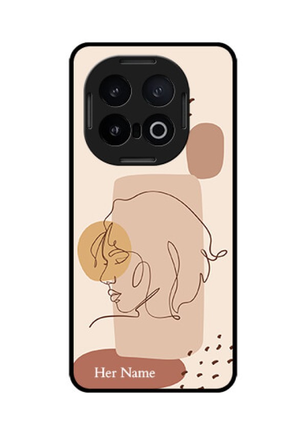 iQOO 13 5G Custom Glass Phone CaseCalm Woman Line Art Design