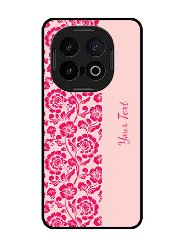 Custom iQOO 13 5G Custom Glass Phone CaseAttractive Floral Pattern Design