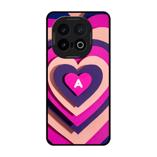 iQOO 13 5G Custom Glass Phone CaseCute Heart Pattern Design
