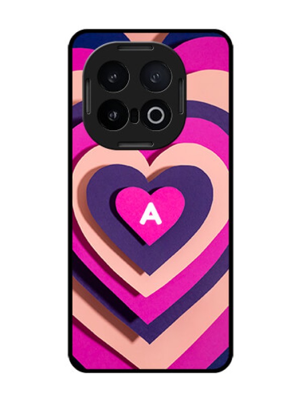 Custom iQOO 13 5G Custom Glass Phone CaseCute Heart Pattern Design