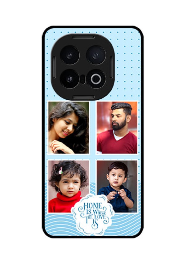 iQOO 13 5G Custom Glass Phone CaseCute Love Quote With 4 Pic Upload Design
