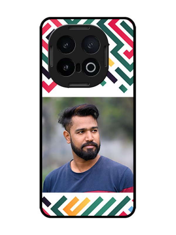 Custom iQOO 13 5G Custom Glass Phone CaseColorful Maze Pattern Design