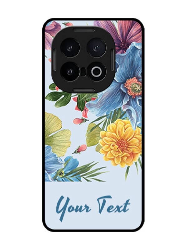 Custom iQOO 13 5G Custom Glass Phone CaseStunning Watercolored Flowers Painting Design