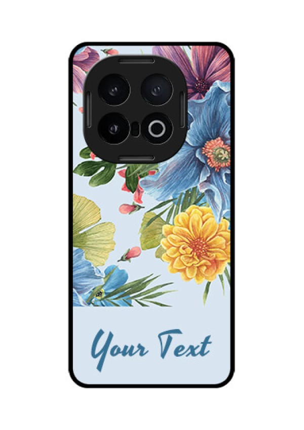 iQOO 13 5G Custom Glass Phone CaseStunning Watercolored Flowers Painting Design