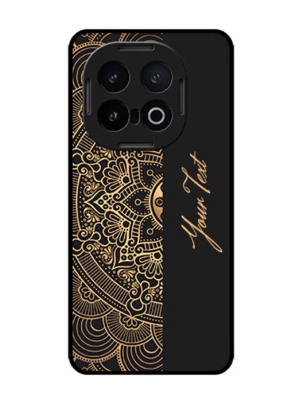 Custom iQOO 13 5G Custom Glass Phone CaseMandala Art With Custom Text Design