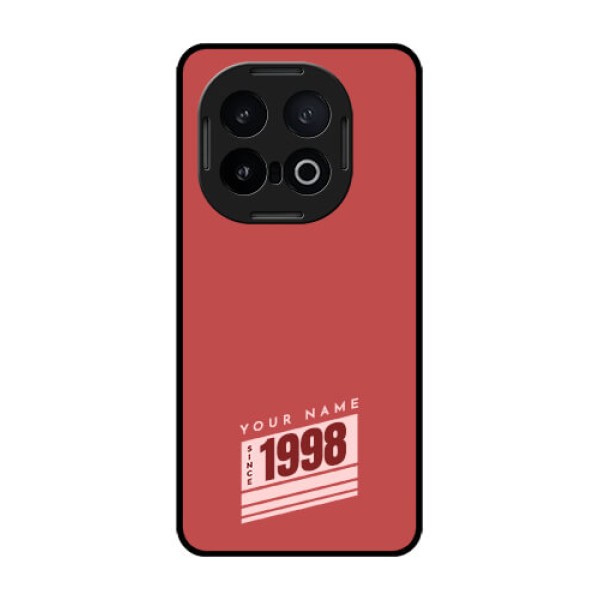 iQOO 13 5G Custom Glass Phone CaseRed Custom Year Of Birth Design