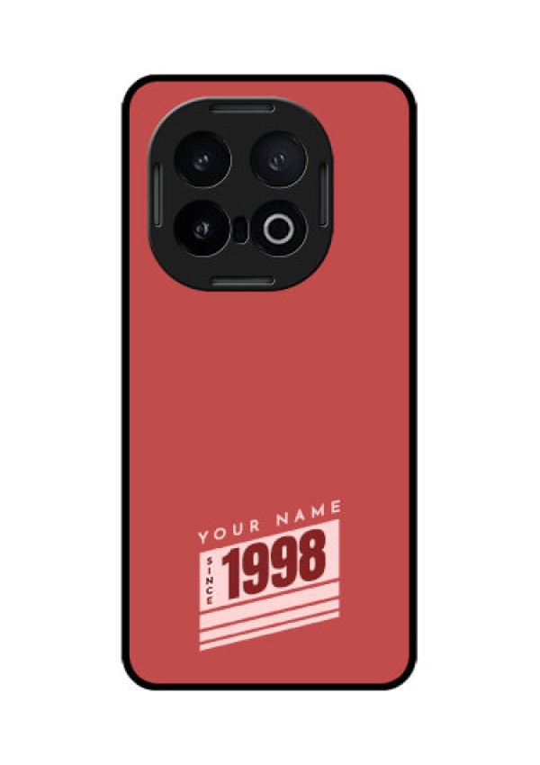 iQOO 13 5G Custom Glass Phone CaseRed Custom Year Of Birth Design