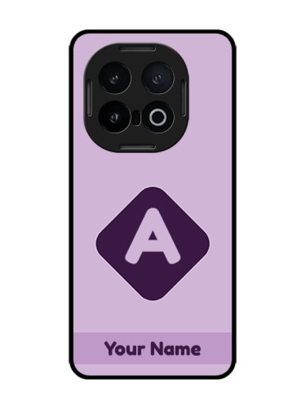 Custom iQOO 13 5G Custom Glass Phone CaseCustom Letter In Curved Badge Design