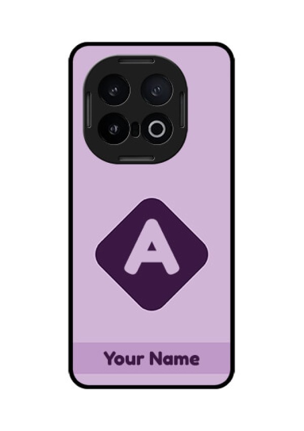 iQOO 13 5G Custom Glass Phone CaseCustom Letter In Curved Badge Design