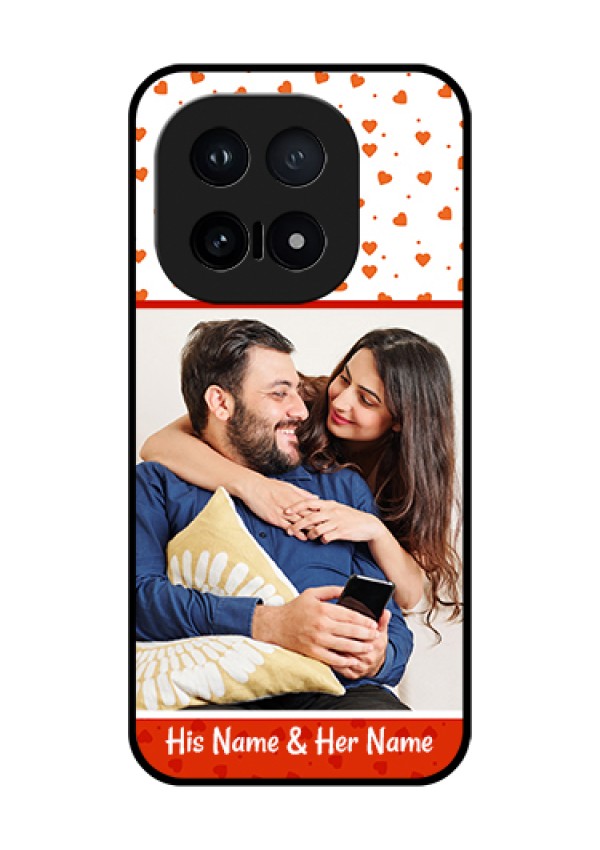 iQOO 15 5G Custom Glass Phone Case - Orange Love Symbol Design