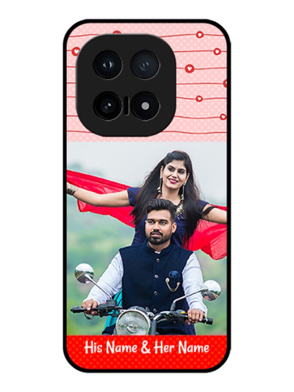 Custom iQOO 15 5G Custom Glass Phone Case - Red Pattern Case Design