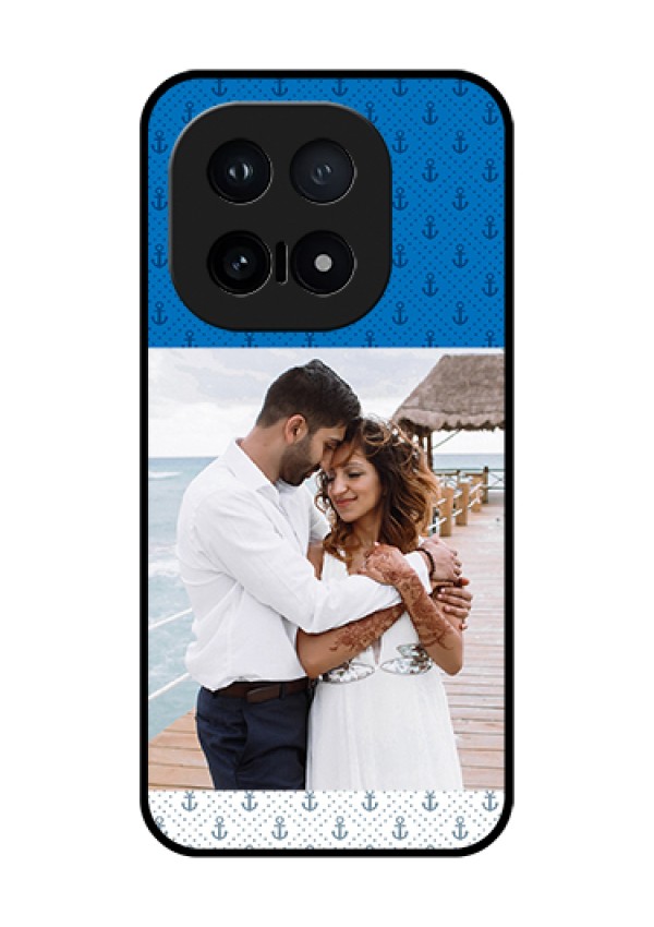iQOO 15 5G Custom Glass Phone Case - Blue Anchors Design