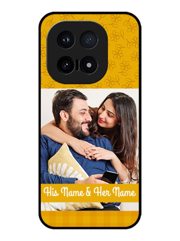 Custom iQOO 15 5G Custom Glass Phone Case - Yellow Floral Design