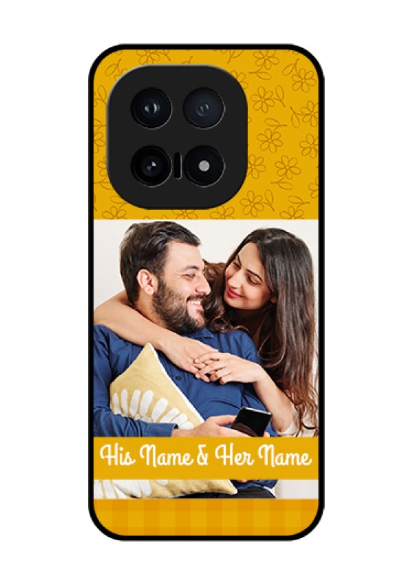 iQOO 15 5G Custom Glass Phone Case - Yellow Floral Design