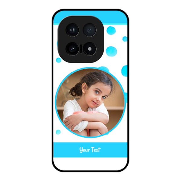 iQOO 15 5G Custom Glass Phone Case - Blue Bubbles Pattern Design iQOO 15 5G Custom Glass Phone Case - Blue Bubbles Pattern Design