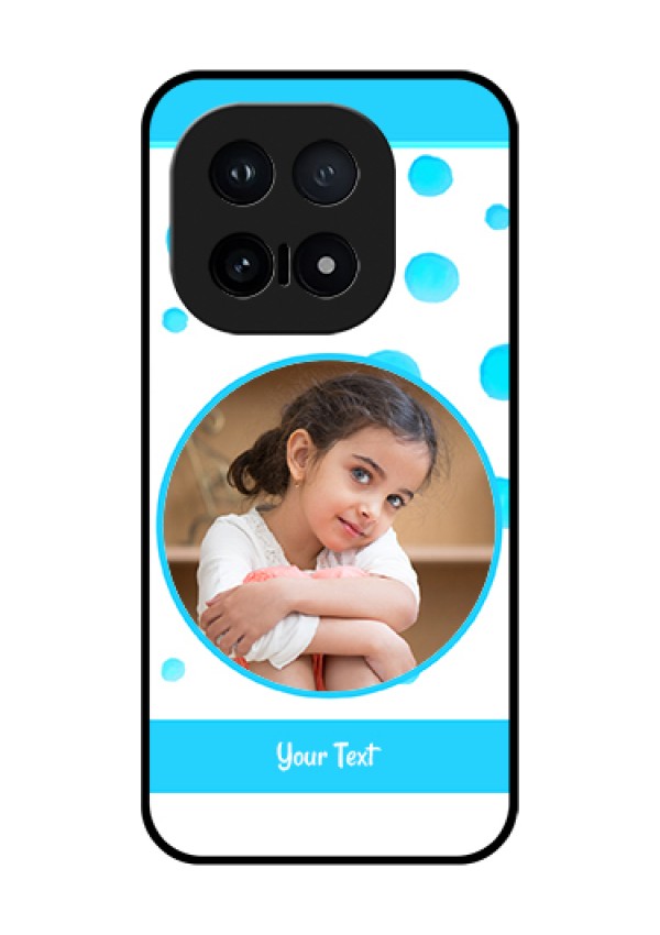 iQOO 15 5G Custom Glass Phone Case - Blue Bubbles Pattern Design