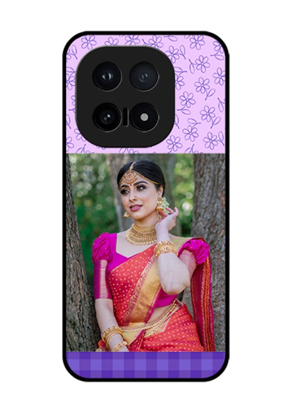 iQOO 15 5G Custom Glass Phone Case - Purple Floral Design