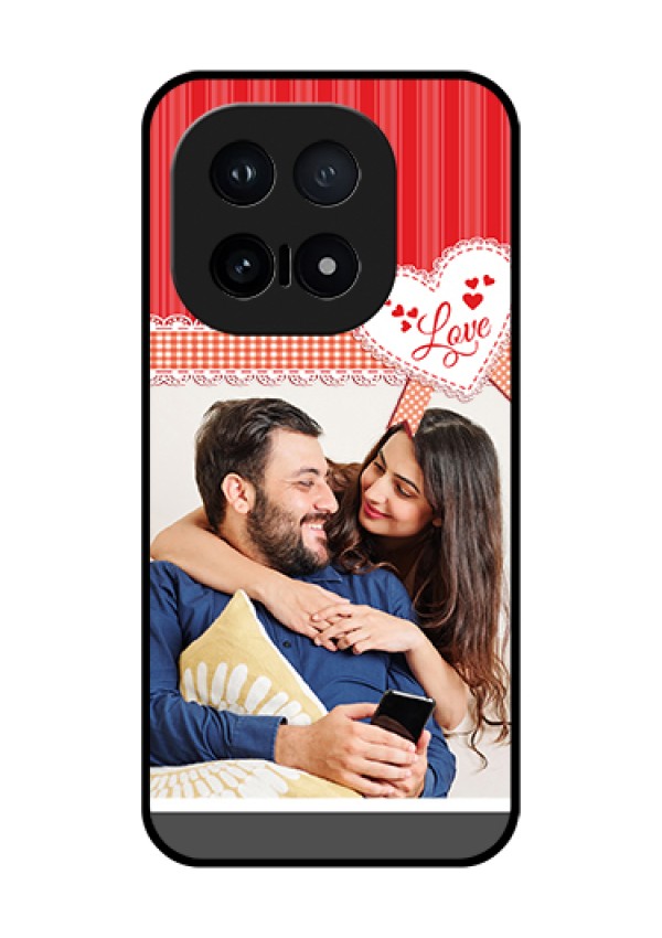 iQOO 15 5G Custom Glass Phone Case - Red Love Pattern Design