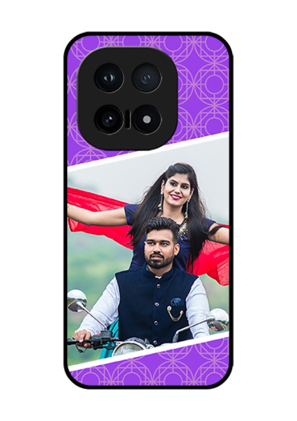 iQOO 15 5G Custom Glass Phone Case - Violet Color Pattern Design