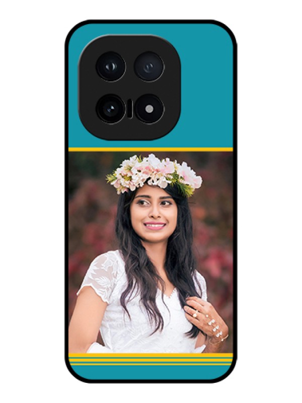 Custom iQOO 15 5G Custom Glass Phone Case - Yellow & Blue Design