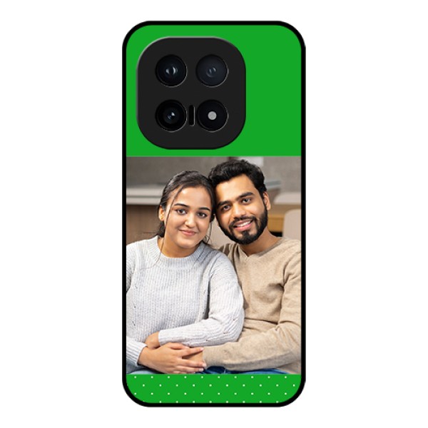 iQOO 15 5G Custom Glass Phone Case - Green Pattern Design