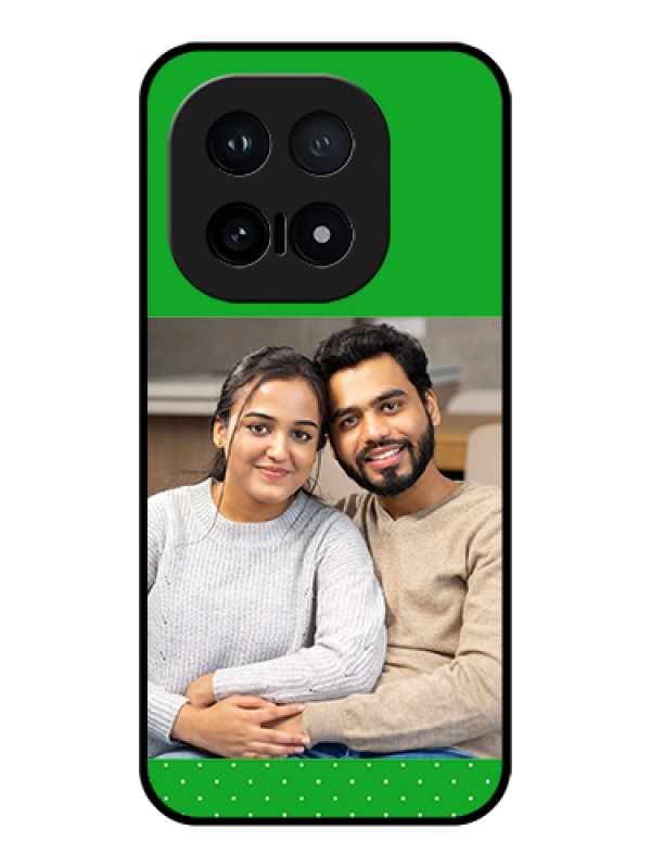 Custom iQOO 15 5G Custom Glass Phone Case - Green Pattern Design