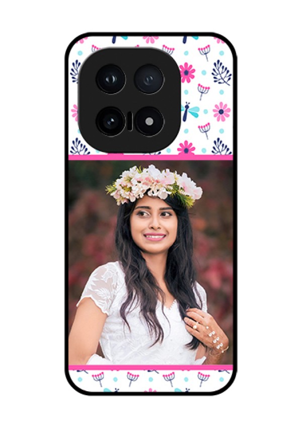 iQOO 15 5G Custom Glass Phone Case - Colorful Flower Design
